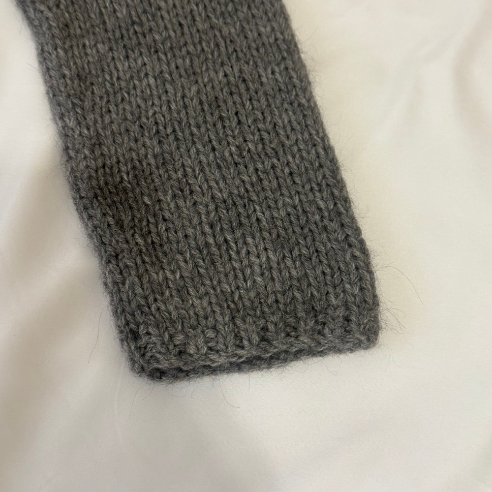 TALBOTS LADIES CABLE‎ KNIT OPEN FRONT LONG CARDIGAN SWEATER GRAY SIZE MEDIUM - Picture 16 of 16